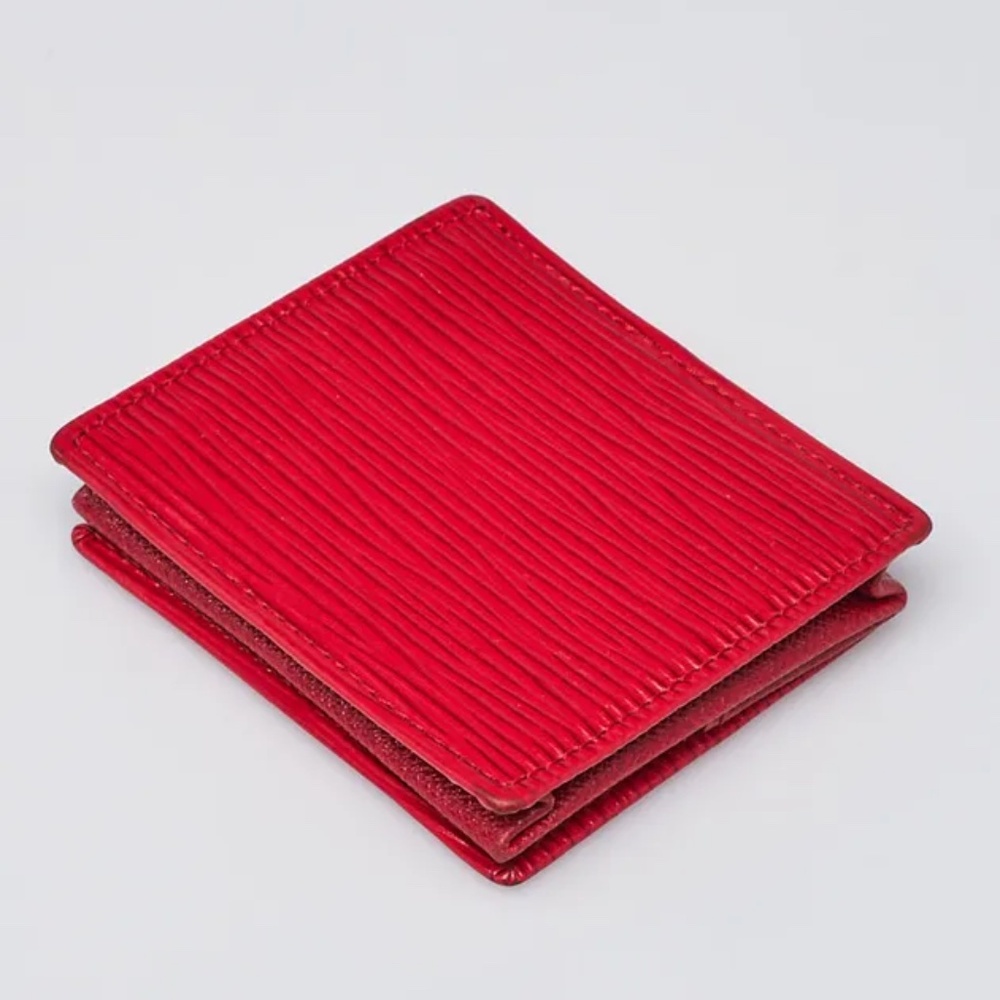 Louis Vuitton Vintage Castilian Red Epi Leather Accordion Coin Purse - Picture 2 of 11